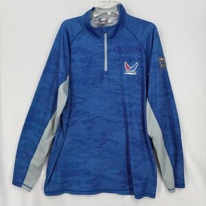 Puma Men's XXL Golf Shirt Blue 1/4 Zip Pullover Volition America French Lick